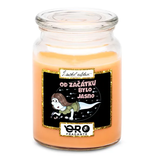 Svíčka Kosmetická spermie (Vůně svíčky: Tropické ovoce)