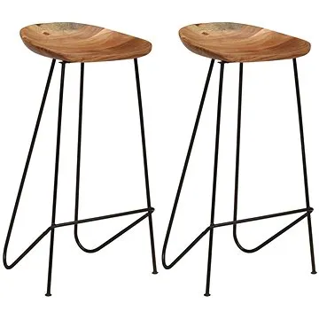 Barové stoličky 2 ks masivní akáciové dřevo (247934)