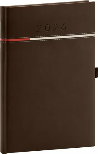 Týdenní diář Tomy 2026, hnědo-červený
