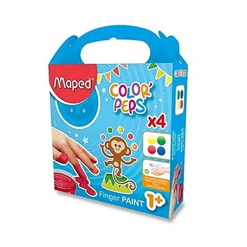 Maped Color Peps Prstové barvy, 4x80ml (3154148125105)