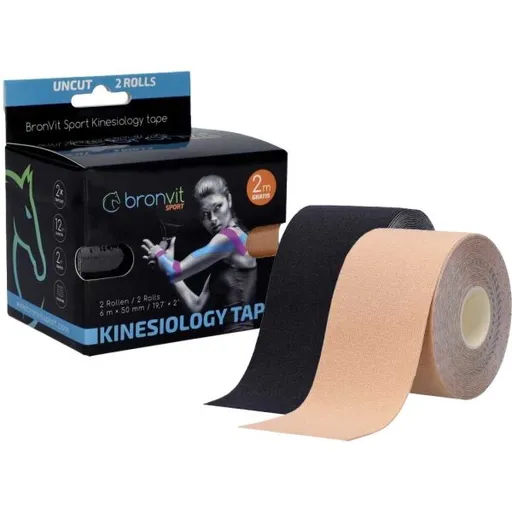 BronVit SPORT KINESIO TAPE SET 5 CM x 6 M Set kinesiologických tejpů, černá, velikost