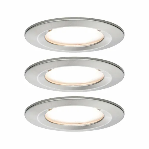 Paulmann vestavné svítidlo LED Coin Slim IP44 kruhové 6,8W kov 3ks sada stmívatelné 938.73 P 93873