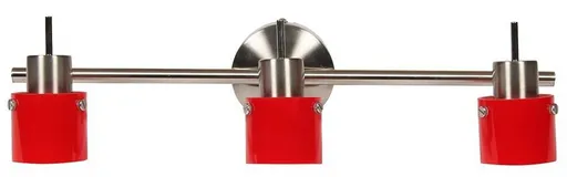 Stropní svítidlo Červený pásek 3X50W G9, saténový nikl