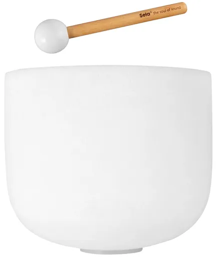 Sela 13" Crystal Singing Bowl Frosted D - 440 Hz