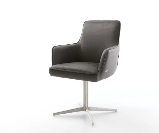 Jídelní židle Heira-Flex s područkami mikrovlákno antracitová