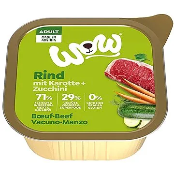 Wow paštika Hovězí s karotkou Adult 150 g (9120063682959)