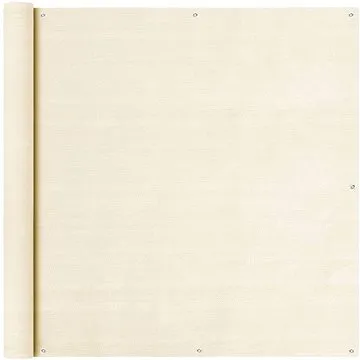 Balkonová zástěna krémová 120 x 500 cm HDPE (310930)