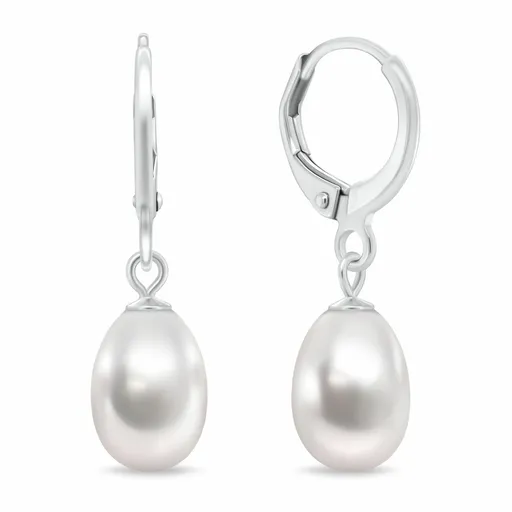 Brilio Silver Elegantní stříbrné náušnice s pravou perlou EA1199W