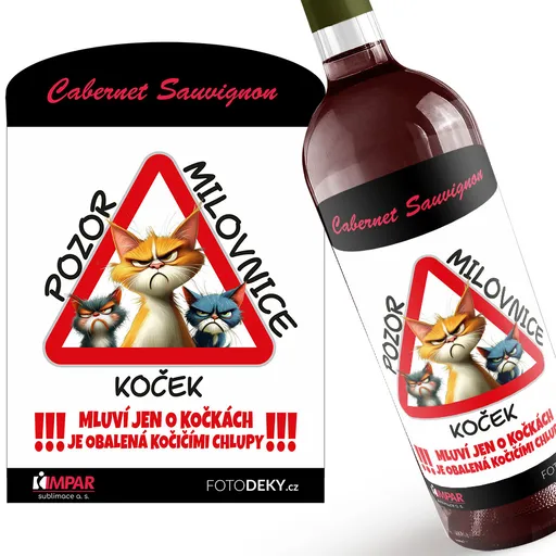 Víno Pozor milovnice koček (Druh Vína: Červené víno)