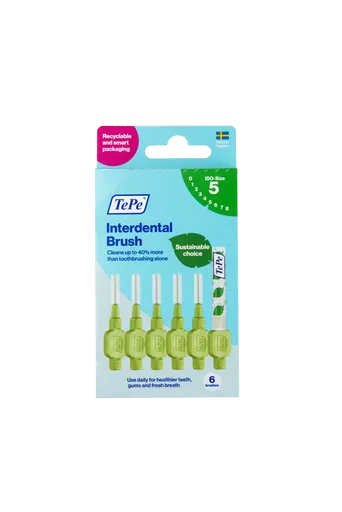 Tepe Mezizubní kartáčky zelené 0,8 mm krabička 6 ks