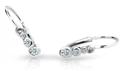 Cutie Jewellery Dětské náušnice z bílého zlata C2255-10-X-2 bílá