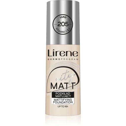 Lirene City Matt matující fluidní make-up s vyhlazujícím efektem odstín 205 Sand 30 ml
