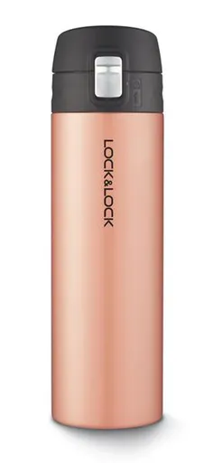 LOCKNLOCK Nerezová termoska LOCK One touch 500ml zlato růžová