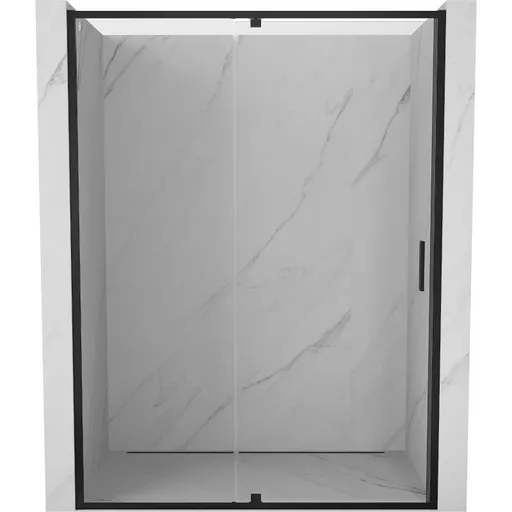 MEXEN Exo sprchové dveře křídlové 130, transparent, černá 819-130-000-70-00