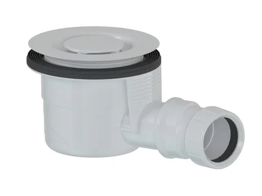 POLYSAN Vaničkový sifon, průměr 90, DN40, odtok v mezikruží, krytka bílá 17924W