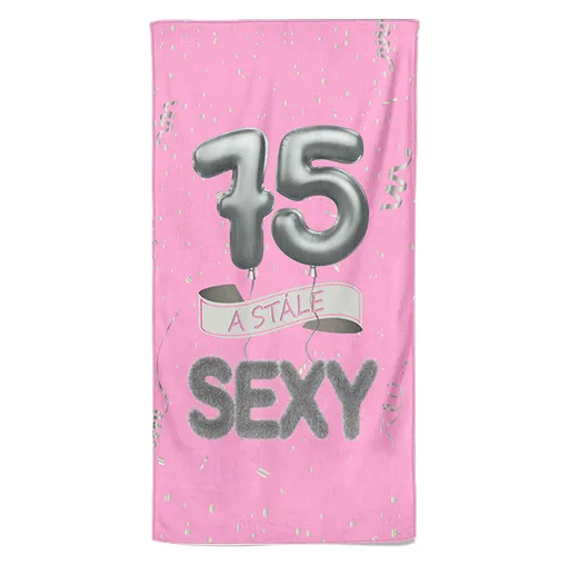 Osuška Stále sexy – růžová (věk: 75, Velikost osušky: 70x140cm)