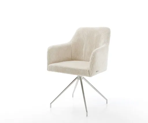 Jídelní židle Greg-Flex plyšový manšestr béžová křížová podnož