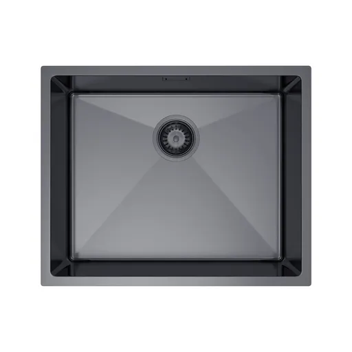 Jednokomorový ocelový dřez 54 x 44 cm PVD grafit, Velazo VELAZ5444B