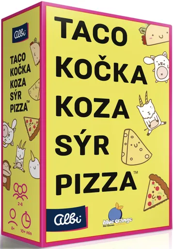 Taco, kočka, koza, sýr, pizza