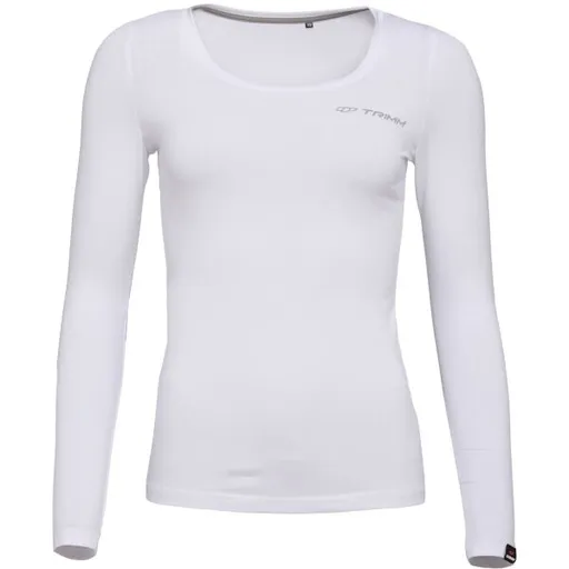 TRIMM BRAVE LADY Dámské tričko s dlouhým rukávem, bílá, velikost