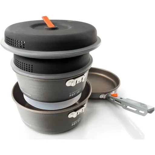 GSI Outdoors PINNACLE BASE CAMPER SMALL Kempingové nádobí, tmavě šedá, velikost