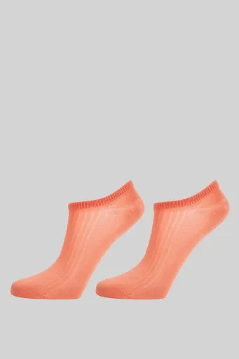 PONOŽKY GANT LYOCELL RIB LOW CUT SOCKS 2-PACK PEACHY PINK