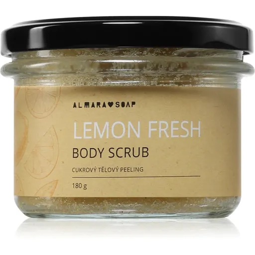 Almara Soap Body Scrub cukrový tělový peeling na celulitidu s vůní Lemon Fresh 180 g