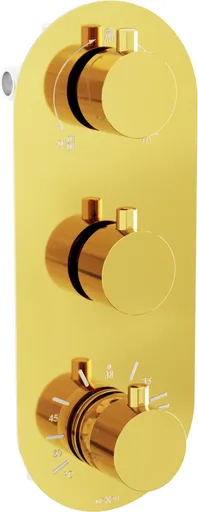 MEXEN Kai termostatická baterie sprcha/vana 3-gold výstup 77603-50