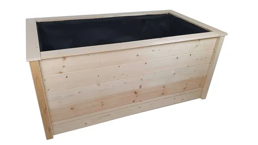 Dřevěný vyvýšený záhon extra bytelný Krušnohorský Nábytek 1B1 156 x 96 x 36 cm smrk přírodní s nátěrem