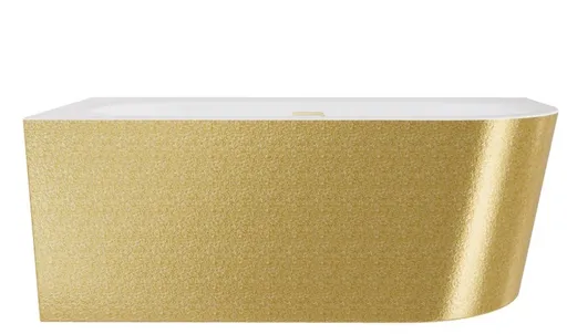 BESCO Vana AVITA A-LINE Glam01 zlatá 160 x 75  levé provedení Barva Zlatá, Barva sifonu Zlatá, Rozměr vany 160 × 75 Způsob provedení Levé VANAVITAL16LZZ