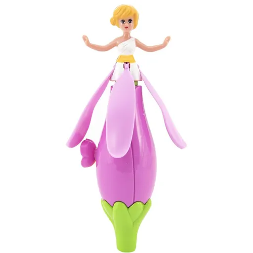 Teddies Vystřelovací víla panenka plast 17cm růžová blond