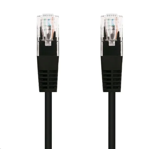 C-TECH kabel patchcord Cat5e, UTP, černý, 0, 5m