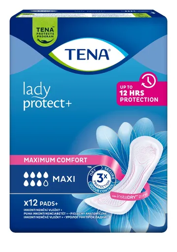 Tena Lady Protect+ Maxi inkontinenční vložky 12 ks