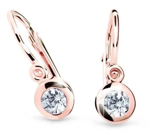 Cutie Diamonds Dětské náušnice z růžového zlata s brilianty DC1537-10-00-X-4