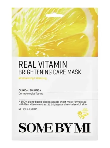 Some By Mi Sada rozjasňujících pleťových masek Real Vitamin (Brightening Care Mask) 20 x 20 g
