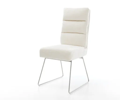 Jídelní židle Pela-Flex bouclé měkký béžová tenká podnož