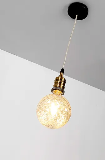 Černé/patinové kovové závěsné svítidlo E27