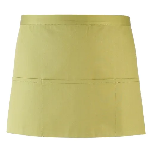 Premier Workwear Krátká číšnická zástěra s kapsami - Limetková