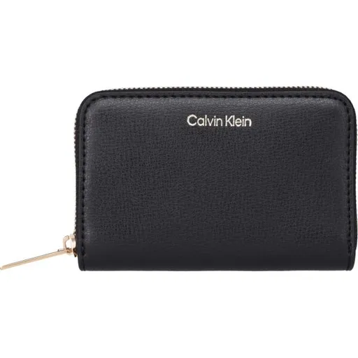Calvin Klein FOIL LOGO MEDIUM ZIP AROUND Dámská peněženka, černá, velikost