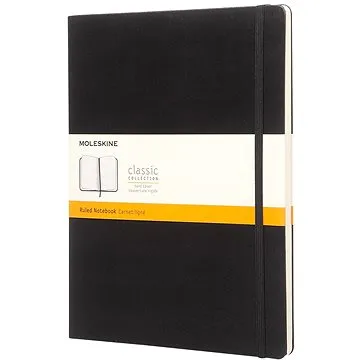 MOLESKINE XL, tvrdé desky, linkovaný, černý (QP090)