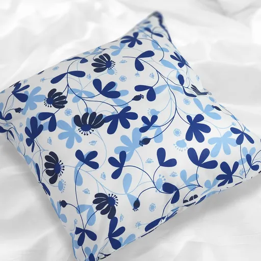 Polášek Bavlněné povlečení KVĚTINOVÁ HARMONIE - Modrá | 40 x 40 cm