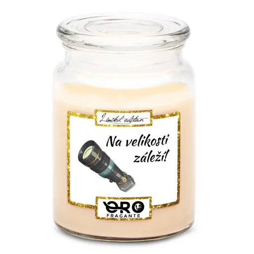 Svíčka Na velikosti záleží (Vůně svíčky: Vanilka)