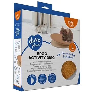 DUVO+ Běhací disk dřevěný pro křečky a myši L - 30 × 30 × 8 cm (65399221)