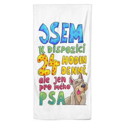 Osuška 24 hodin pro psa (Velikost osušky: 100x170cm)