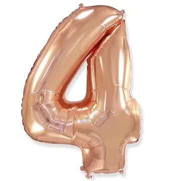 Balón foliový číslice růžovo zlatá - rose gold 102 cm - 4 (8435102305456)