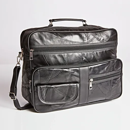 Pánská patchworková kožená taška