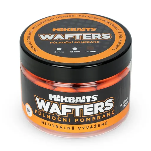 Mikbaits Boilie vyvážené nástrahy Wafters 150ml - Půlnoční pomeranč 16mm,Mikbaits Boilie vyvážené nástrahy Wafters 150ml - Půlnoční pomeranč 16mm