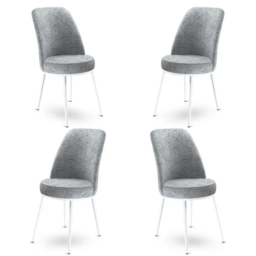 Sada židlí (4 kusy) Dexa - Grey, White