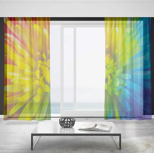 Záclony Duhový květ (Rozměr záclony: 150x250)