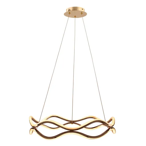 Závěsná lampa VAVE patinovaná 28W LED 3000K bílý kryt PRŮMĚR 50CM